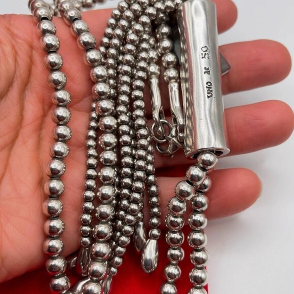 NWT Uno De 50 Jellyfish Long Statement Beaded Necklace Tassel BOLO Silver Plated - Picture 16 of 16